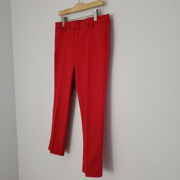 Tommy Hilfiger Women's Pants Red 10 Straight Leg Business Casual Preppy Work - Picture 6 of 10